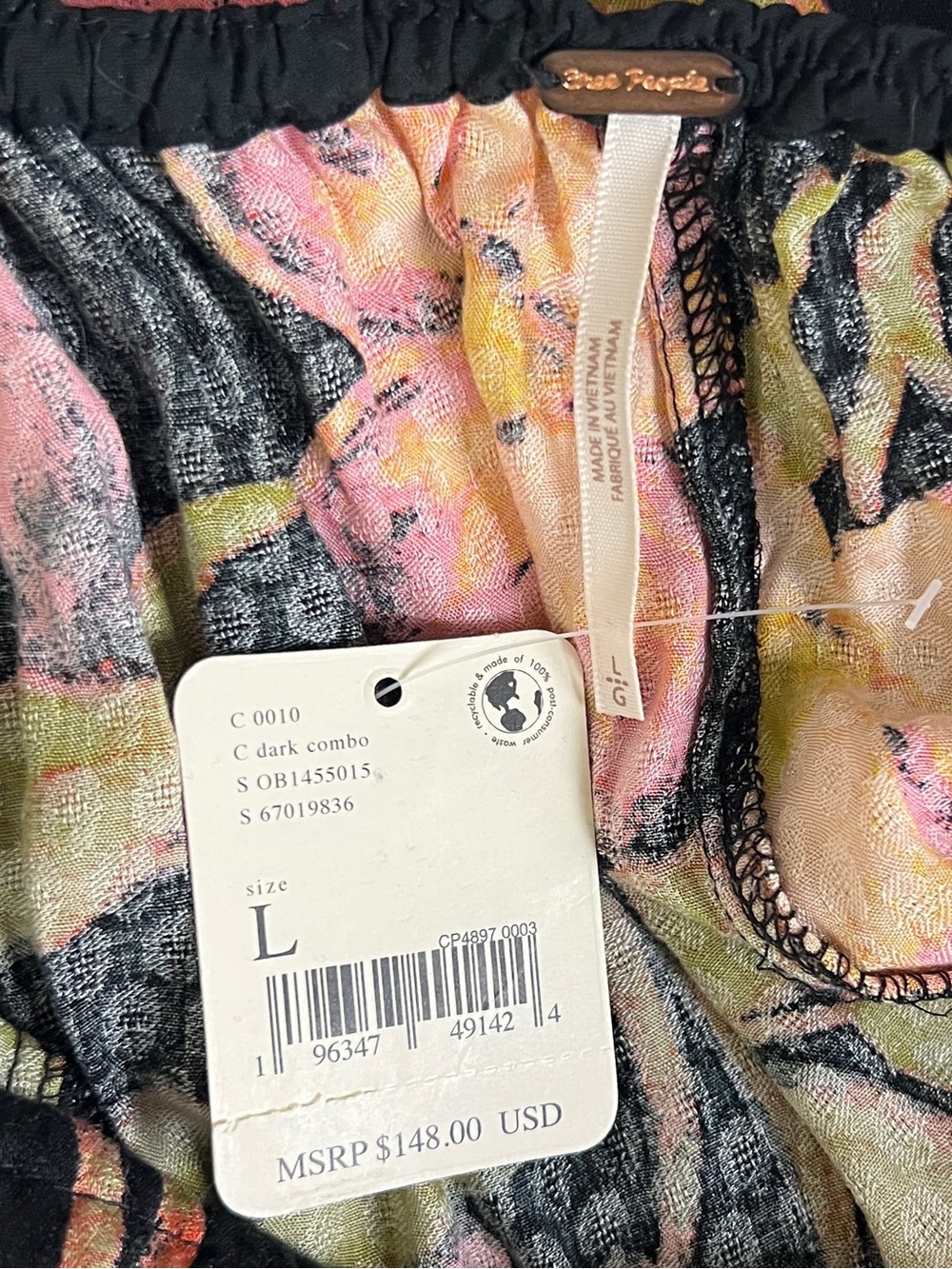 Free People Wisteria Maxi Dress in Dark Combo - NWT sz L - Picture 10 of 10